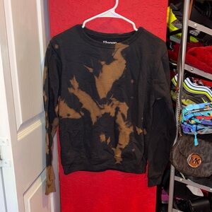 Hanes Black and Brown Tie-Dye Sweatshirt